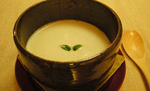 お店の味♪　“かぶ＆枝豆の冷製スープ”